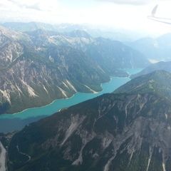 Flugwegposition um 14:00:16: Aufgenommen in der Nähe von Reutte, Gemeinde Reutte, Österreich in 2397 Meter